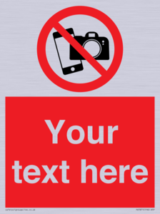 Custom No filming or photography